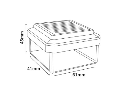 Garden pole solar light 61x41x45 mm