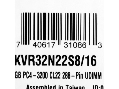 Kingston Technology KVR32N22S8/16 memory module 16