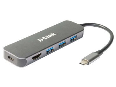 D-Link 5-in-1 USB-C Hub with HDMI/Power
