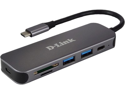 D-Link 5-in-1 USB-C Hub with Card
