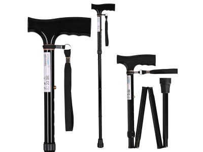 Folding walking stick ACTIONMED black