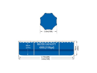 AVENLI Round Frame Swimming Pool 305x76