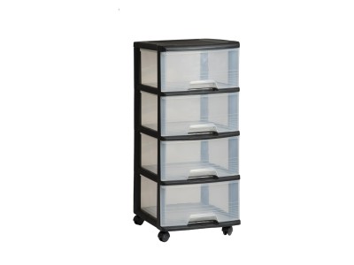 KETER BOOKCASE ON WHEELS 4x20L