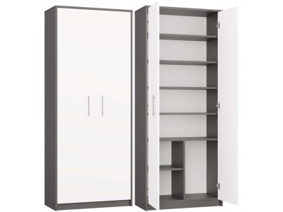OLIV 2D CLOSED SHELVING UNIT, ANTHRACITE/WHITE