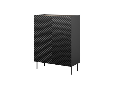 Bookcase 2D2SZ ONDA 98x45x127 black