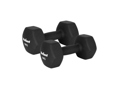 Hantelki żeliwne neoprenowe HEX 2x10kg, REBEL