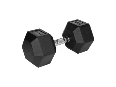 Rubberized cast iron dumbbell HEX 30