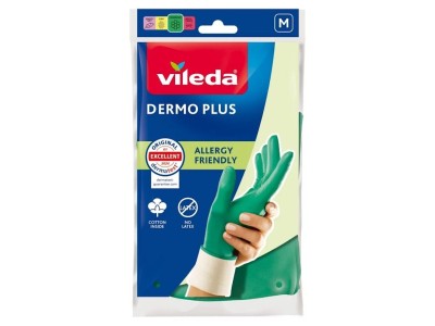 Vileda Dermo Plus `M` Gloves Green