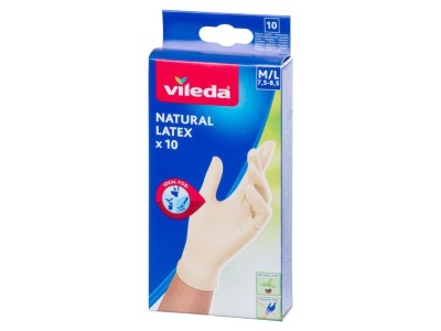 Vileda Natural Latex gloves, size S/M