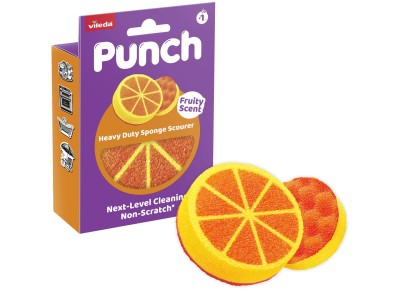 Vileda Punch Strong Orange Scouring Pad