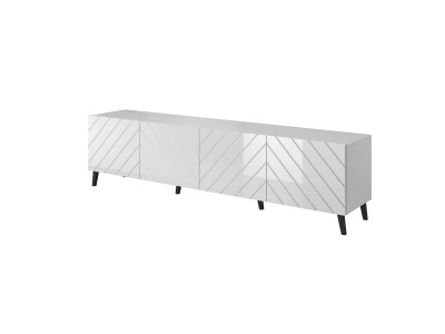 RTV cabinet ABETO 200x42x52 white/gloss white