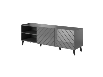 RTV cabinet ABETO 150x42x52 graphite/gloss