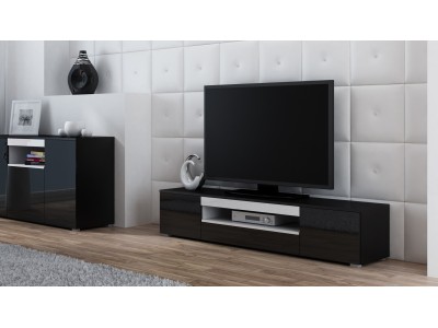 Cama TV stand VIVA 180 black/black