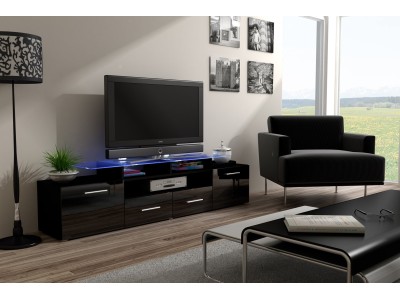 Cama TV stand EVORA 200 black/black