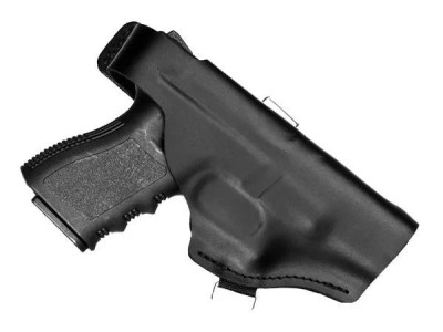 Leather holster for Glock 19 pistol