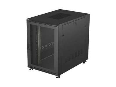 19" 22U 800x1200 black standing rack