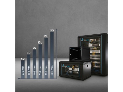 Extralink LITE 12U 530X400 WALL-MOUNTED RACKMOUNT