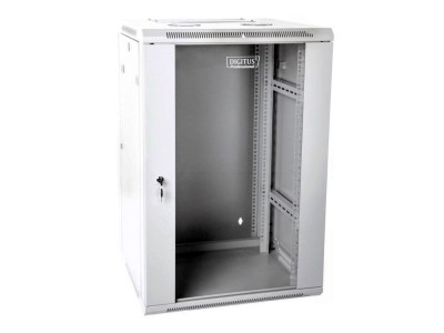 Wall-mounted network cabinet 19" 18U rack