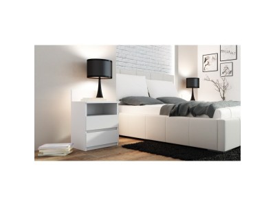 Topeshop M1 BIEL MAT nightstand/bedside table