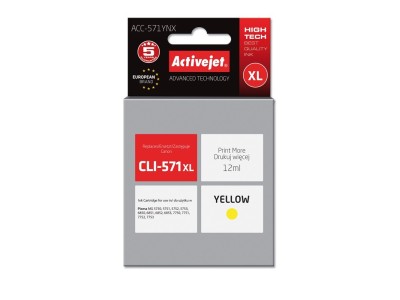 Activejet ACC-571YNX Ink (replacement for Canon