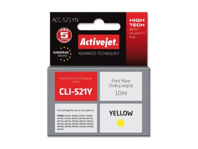 Activejet ACC-521YN Ink (replacement for Canon