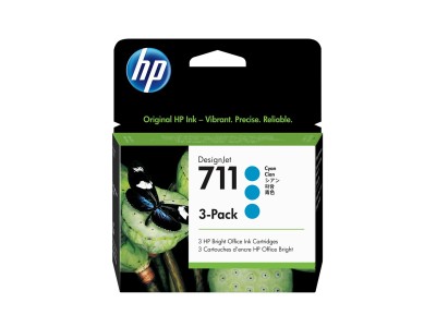 HP 711 3-pack 29-ml Cyan DesignJet