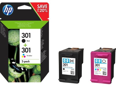 HP 301 2-pack Black/Tri-color Original Ink