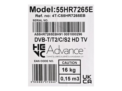 Sharp 55HR7265E TV 139.7 cm