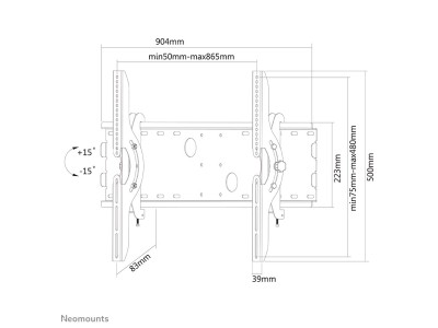 Neomounts PLASMA-W200 TV mount wall 37-85&quot