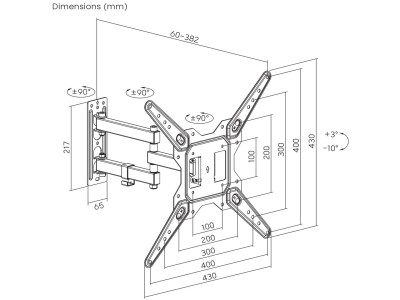 Maclean TV or monitor mount, universal