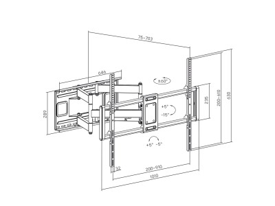 Maclean MC-482 TV Wall Mount Bracket