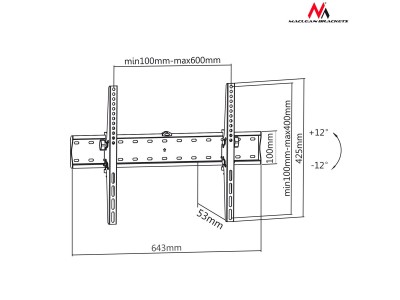Adjustable Wall TV Bracket 37-85"