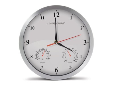 Esperanza EHC008W Mechanical Wall Clock, Round