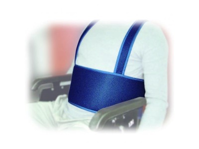 Secuback wheelchair stabiliser belt with abdominal