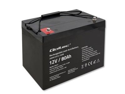 Qoltec 53075 AGM battery | 12V