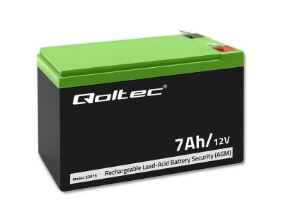 Qoltec 53076 AGM battery | 12V