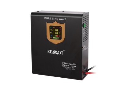 Wall-mounted emergency power supply KEMOT PROsinus-500