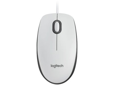 LOGITECH M100 Corded Mouse-WHITE