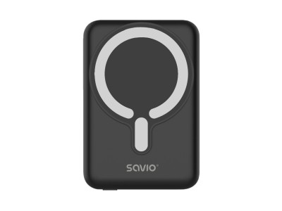 Enerģijas krātuve Savio Black Magnetic 10000mAh
