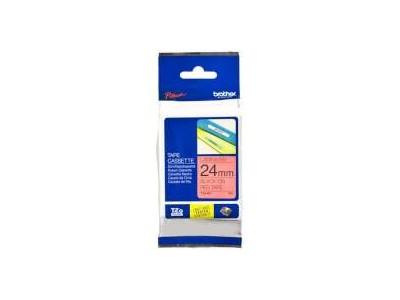 TZe-451 uzlīmju lente melns uz sarkana