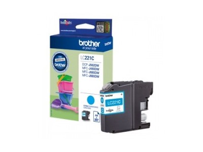 LC-221C Zilās tintes kasete 260lpp (DCPJ562DW