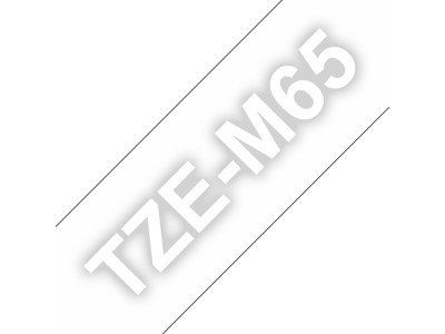 TZe-M65 uzlīmju lente - balta druka
