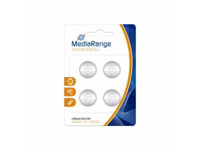 BATTERY LITHIUM CR2032 3V/4PCS MRBAT132 MEDIARANGE