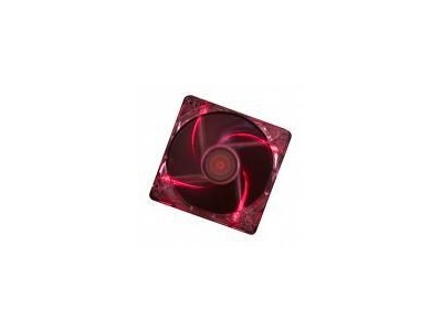 CASE FAN 120MM TRANSP 3PIN+4P/RED 12V