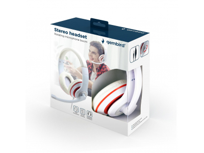 HEADSET STEREO WHITE/MHS-03-WTRD GEMBIRD