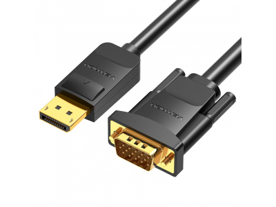 CABLE DP TO VGA 2M/BLACK HBLBH