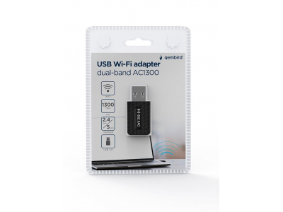 WRL ADAPTER 1300MBPS USB/DUALBAND WNP-UA1300-03 GEMBIRD
