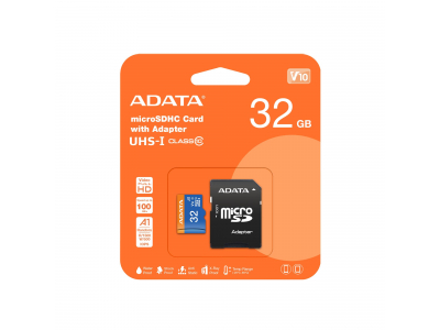MEMORY MICRO SDHC 32GB W/ADAP./AUSDH32GUICL10A1-RA1