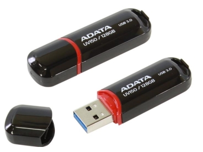 MEMORY DRIVE FLASH USB3 128GB/BLACK AUV150-128G-RBK