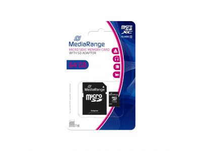 MEMORY MICRO SDXC 64GB C10/W/ADAPTER MR955